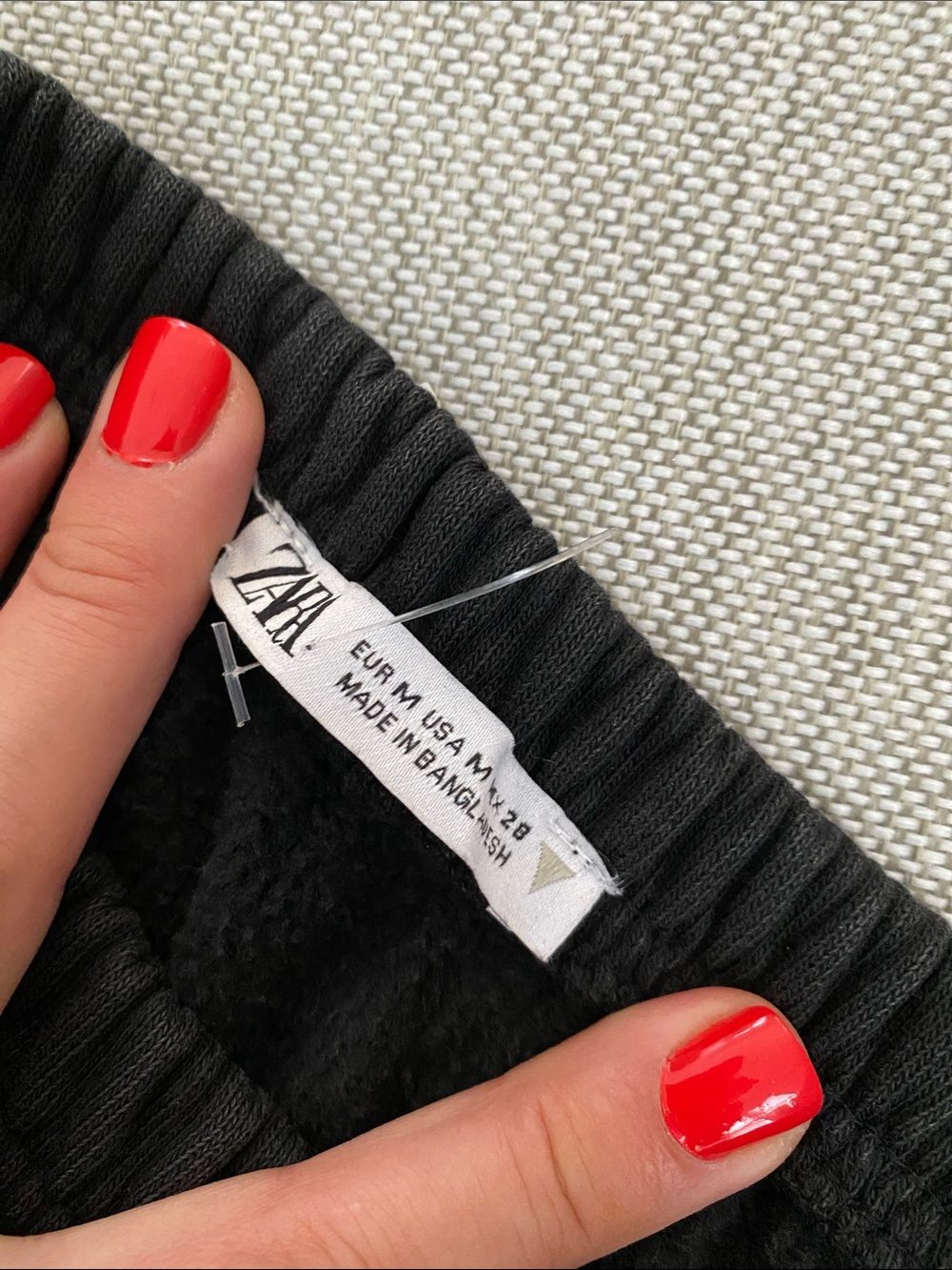 Women's Zara Black Maxi Sweatshirt Skirt with Elastic Waist - Picture 5 of 6
